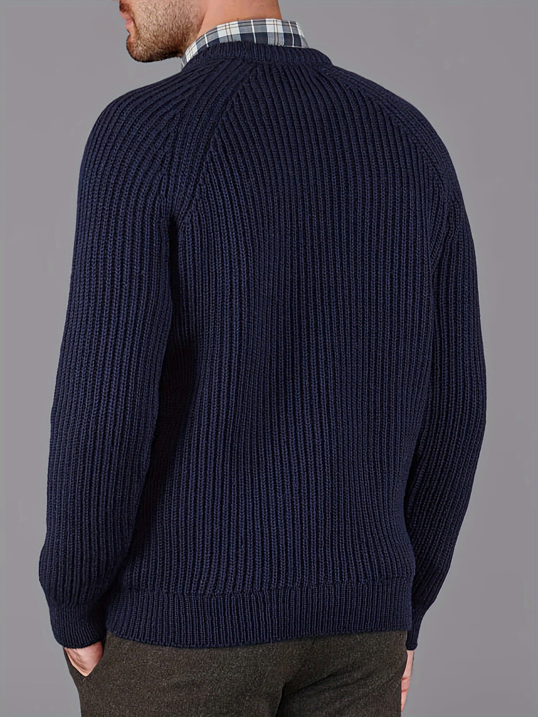 Pull Homme Hiver Col Rond Classique Confortable 5