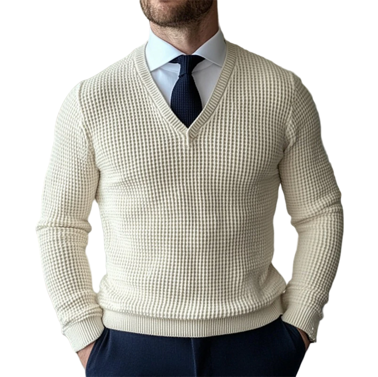 Pull Homme V-Neck Classique Hiver Polyvalent 0