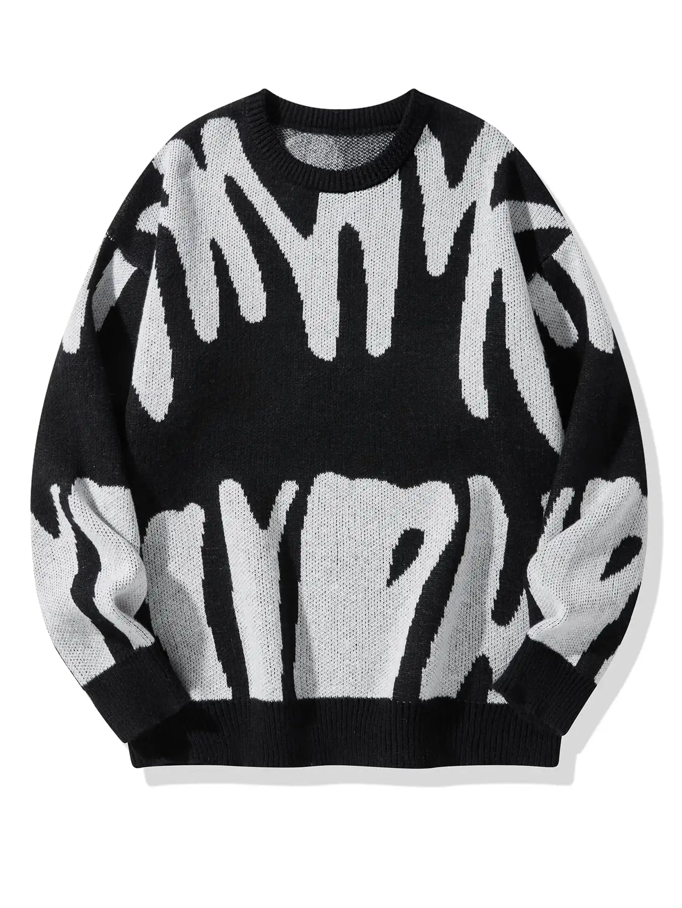 Pull Oversize à Motifs Abstraits pour Femme 1