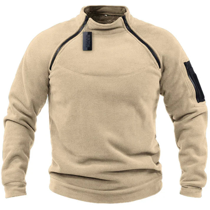 Pull Zippé en Polaire pour Hommes Confortable 0