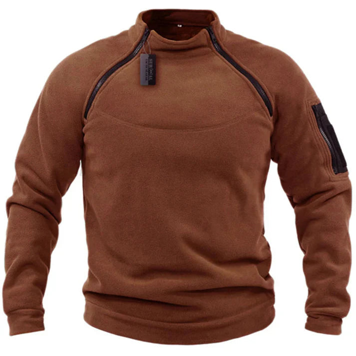 Pull Zippé en Polaire pour Hommes Confortable 1