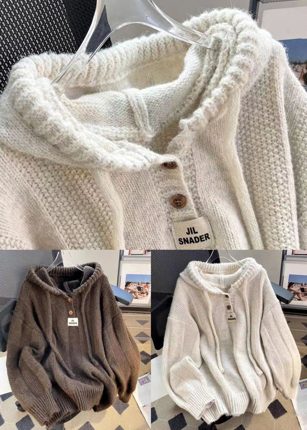 Pull à Capuche Ample pour Femme Automne 4