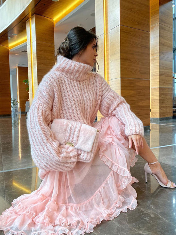 Pull à Manches Longues en Peluche pour Femmes 4