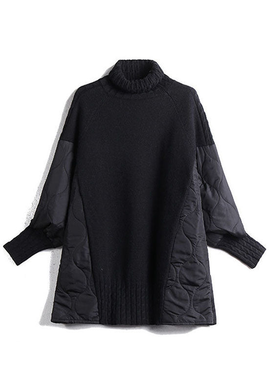 Pull à col roulé pour femmes en tricot ample 4