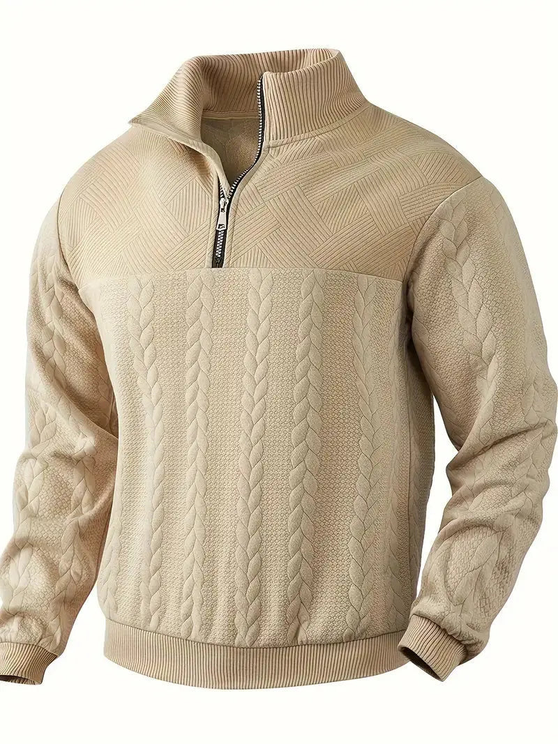 Pull à fermeture éclair pour homme moderne 3