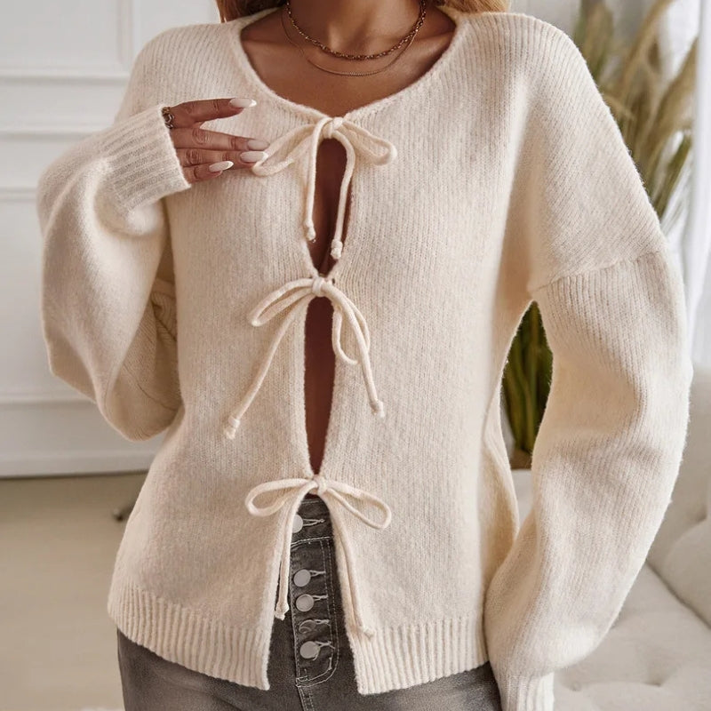 Pull à lacets pour femme style bohème 7