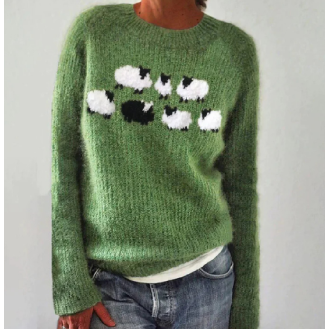 Pull d'hiver pour femme en maille classique 1
