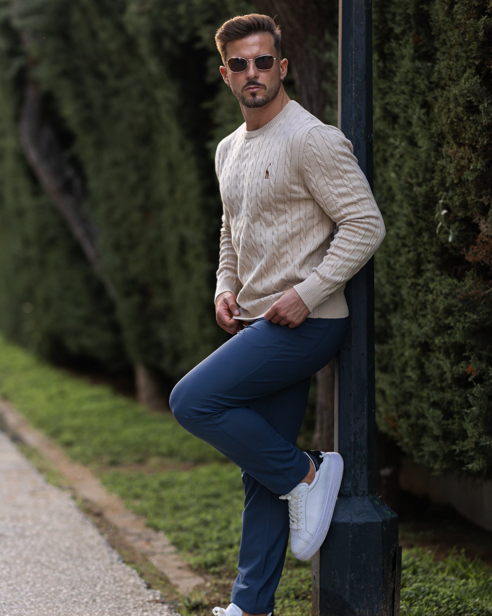 Pull en Maille Torsadée pour Homme Automne 4