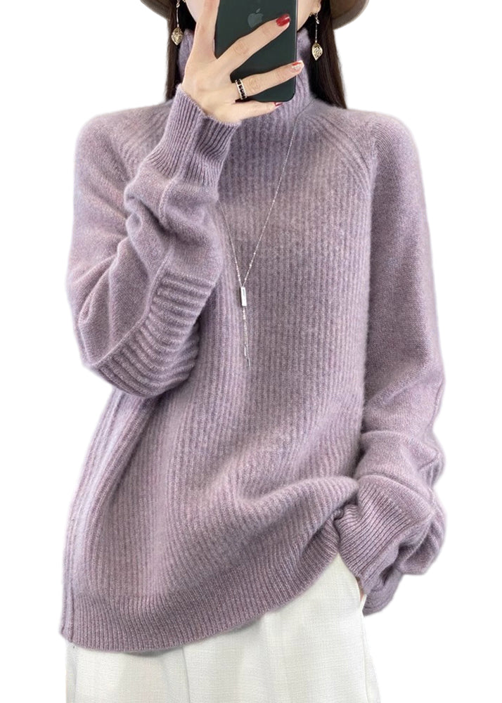 Pull en Maille Turtleneck Ample pour Femme 0