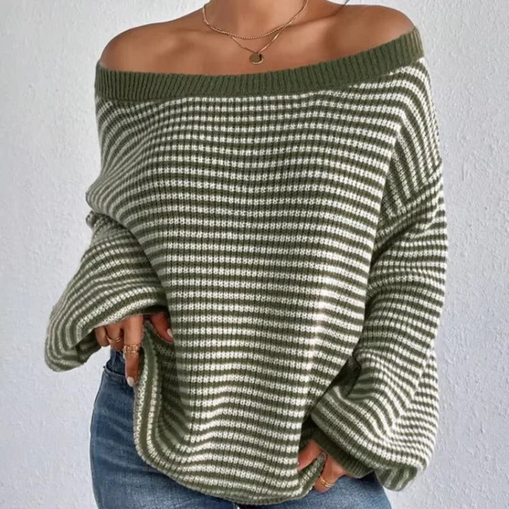 Pull en Tricot Oversize pour Femme avec Manches Lanternes 2