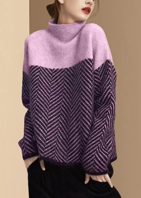 Pull en Tricot à Col Roulé pour Femme en Kaki 6