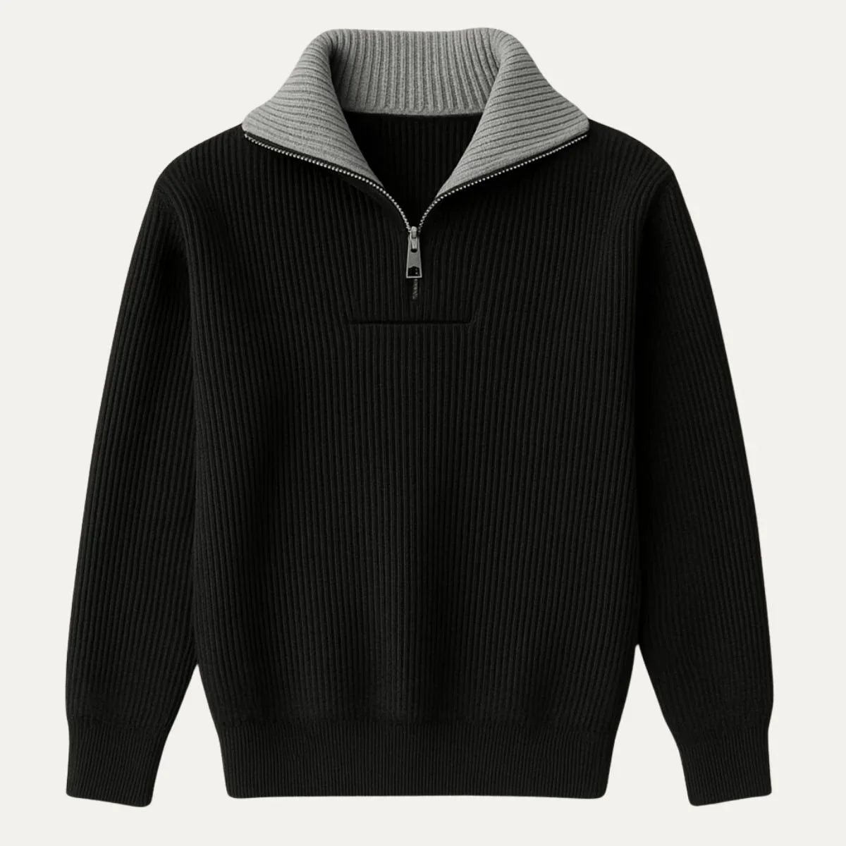 Pull en Tricot à Quart de Zip pour Hommes Chic 2