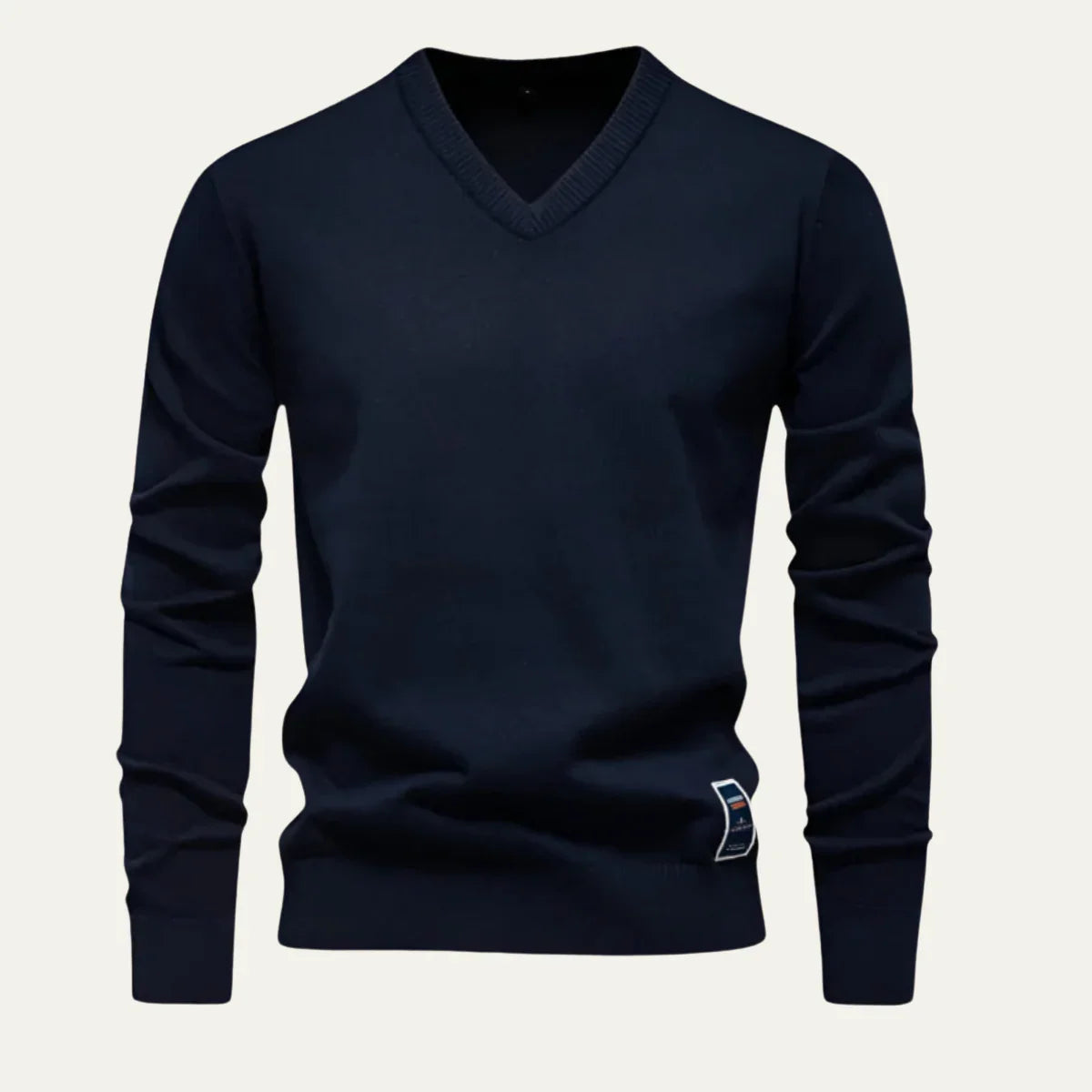 Pull en tricot à col en V pour hommes 2