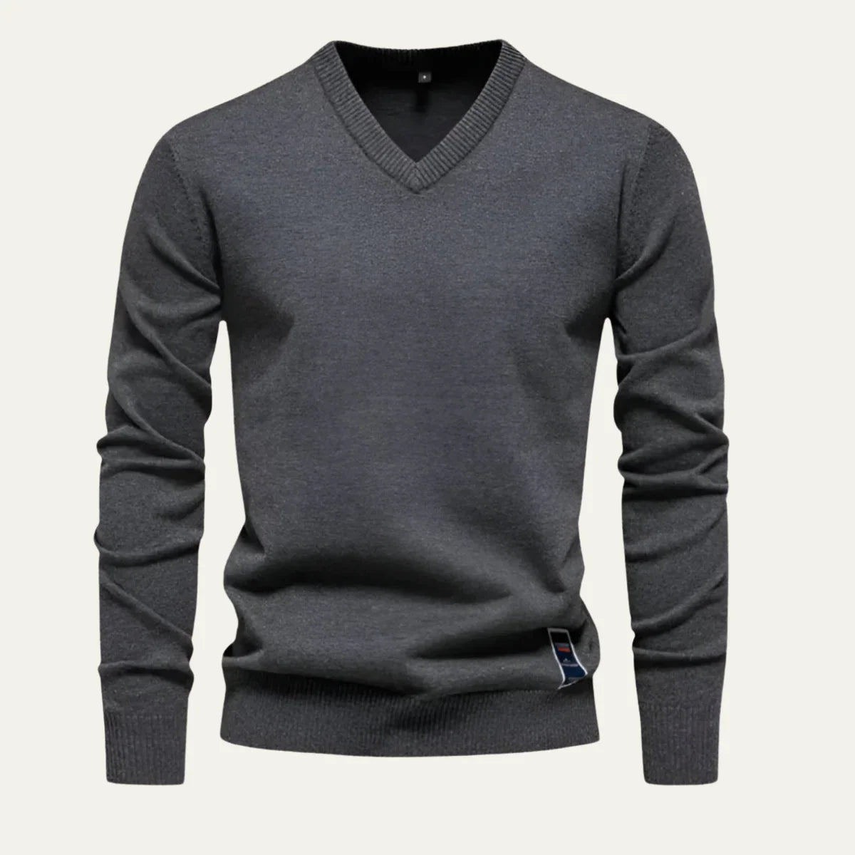 Pull en tricot à col en V pour hommes 3