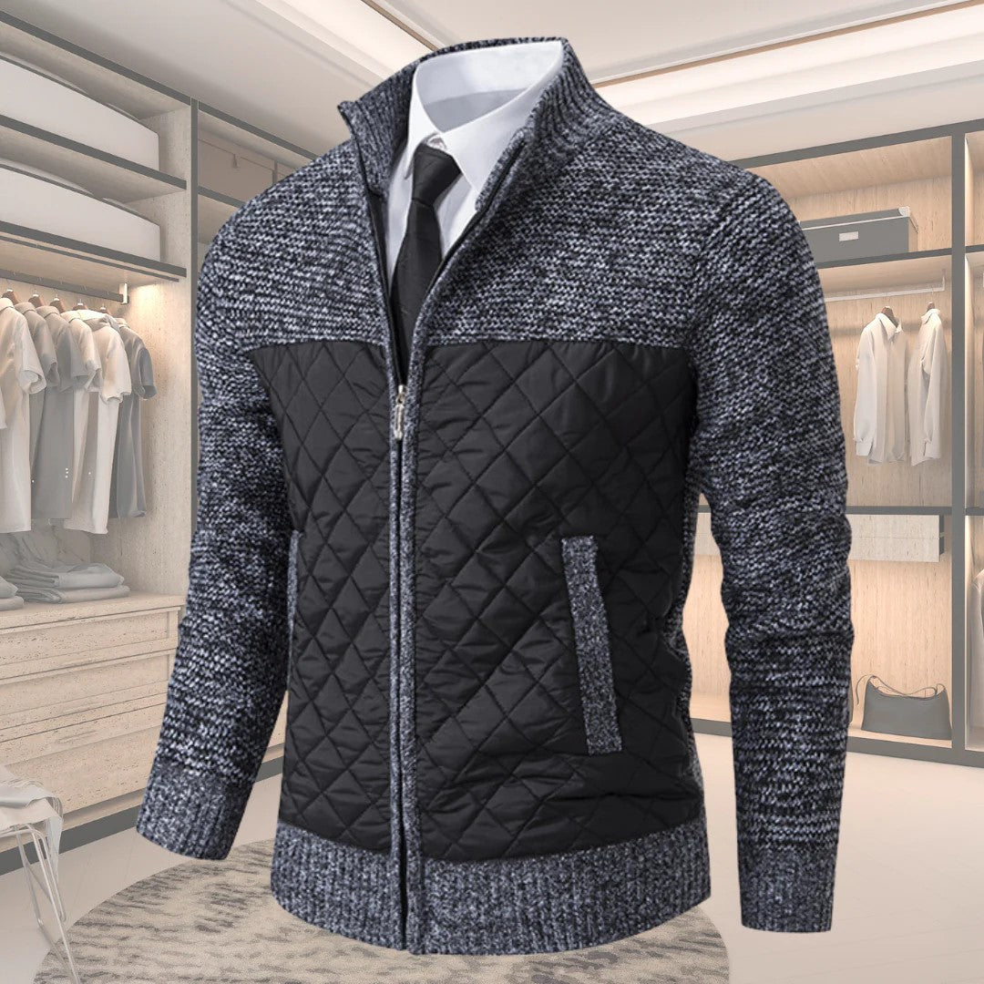 Pull pour Homme Matelassé à Motif Losange 4