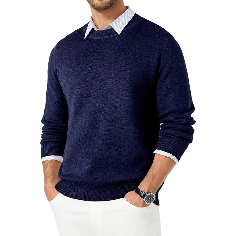 Pull pour hommes à col rond décontracté 0