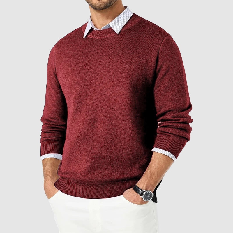 Pull pour hommes à col rond décontracté 1
