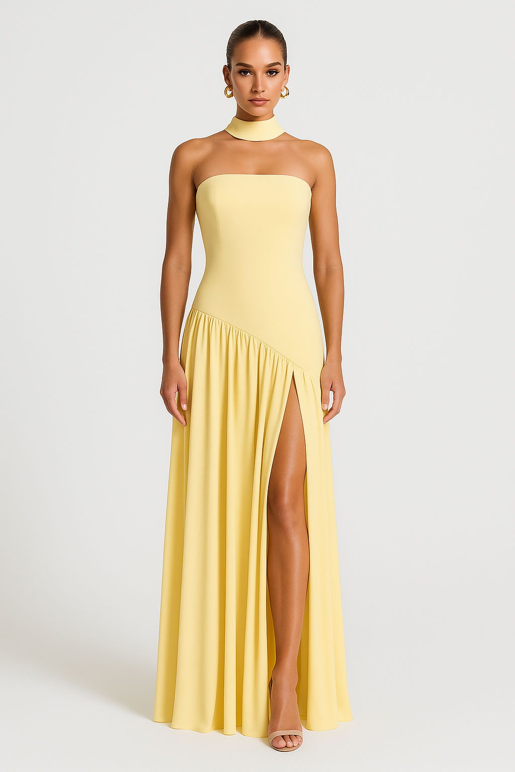 Robe Bustier Femme Fente Haute 0