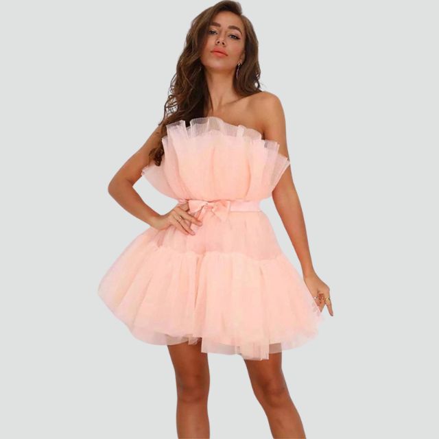 Robe Bustier Tulle Superposée 7