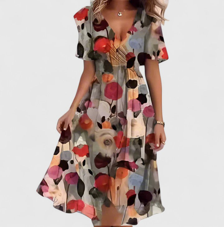 Robe Courte Femme à Motif Floral 4