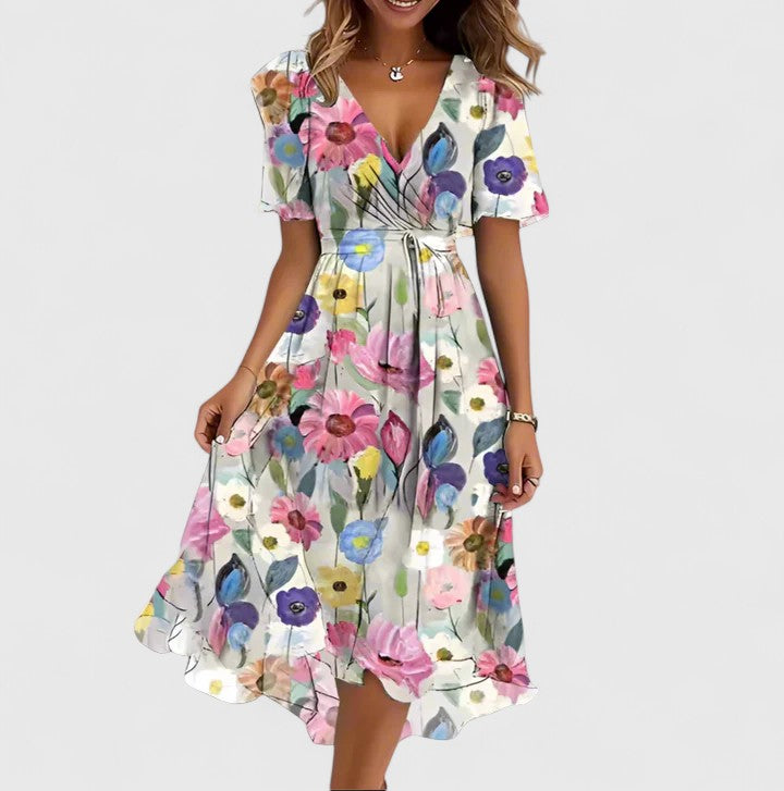 Robe Courte Femme à Motif Floral 5