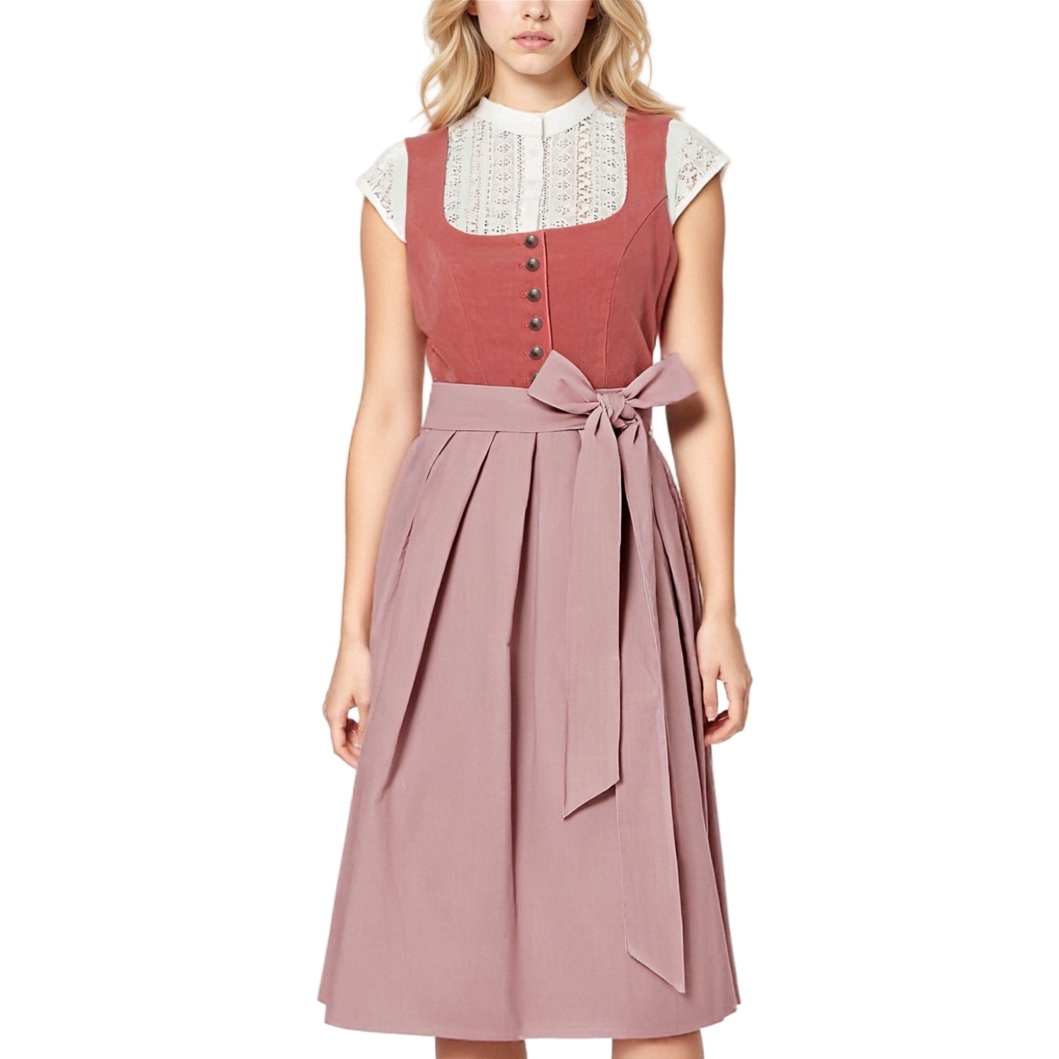 Robe Dirndl Femme Avec Schürze Tissu Confortable 0