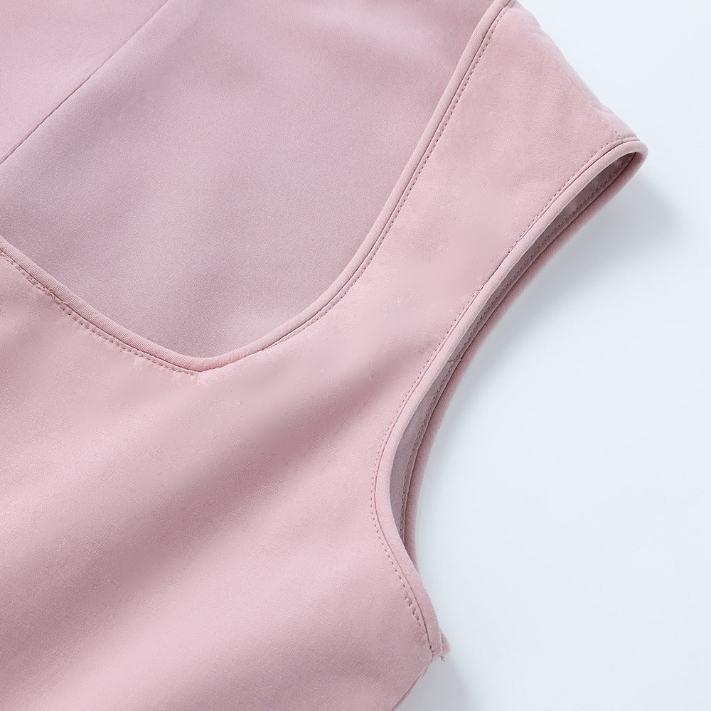 Robe Dirndl Femme Vintage en Polyester Rose 8