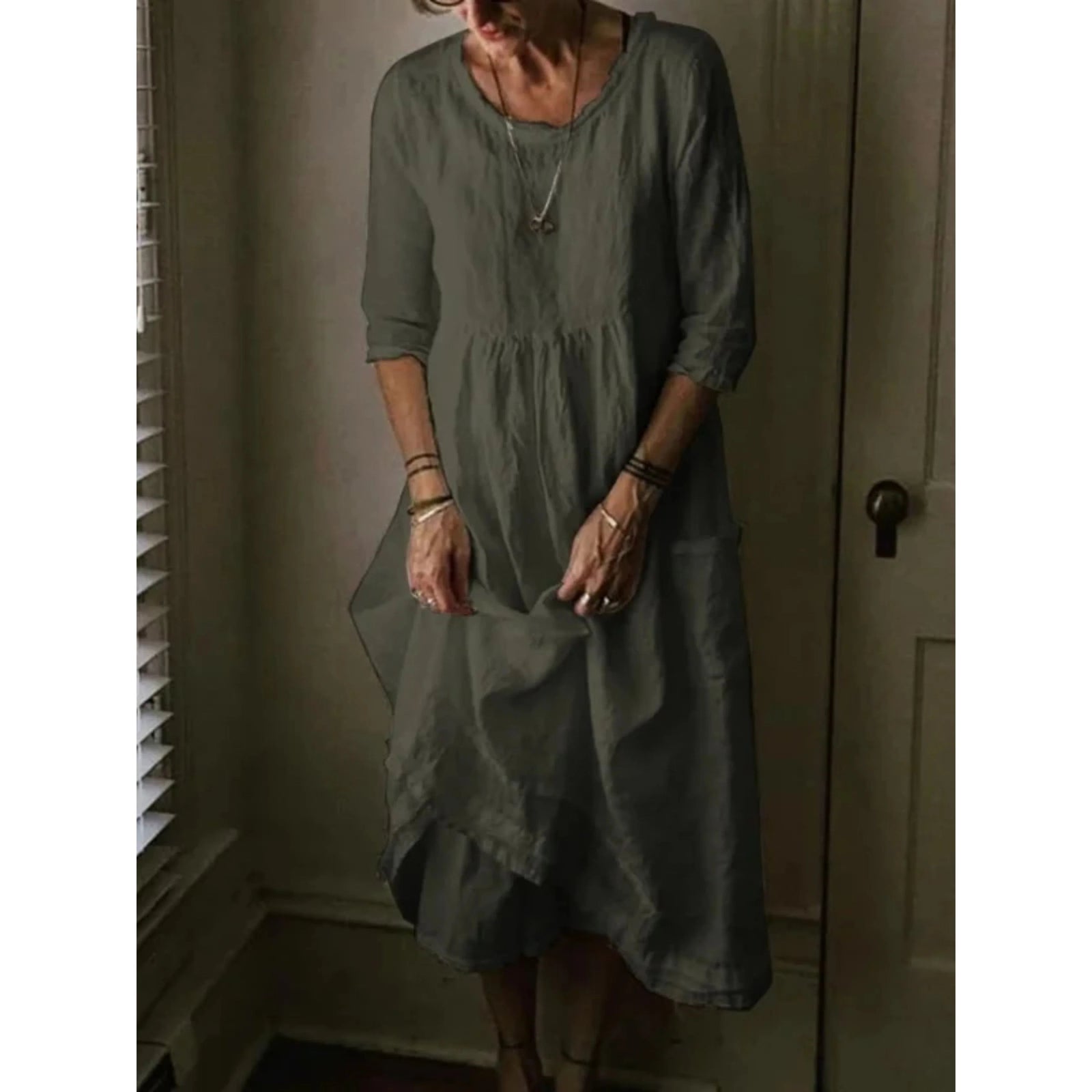 Robe Femme Chic Manches 3/4 1