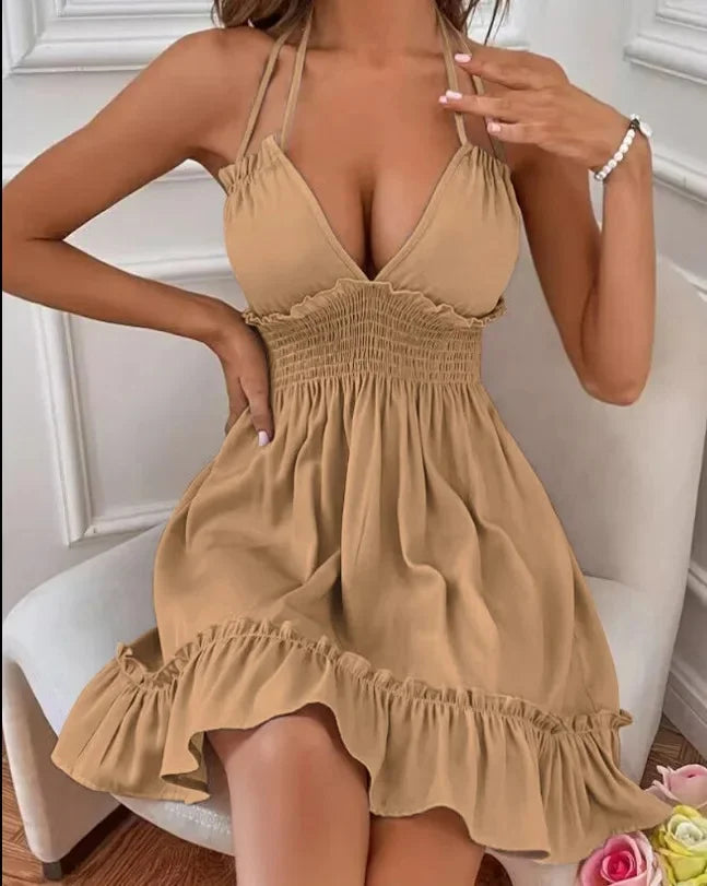 Robe Femme Débardeur Col en V Profond 13