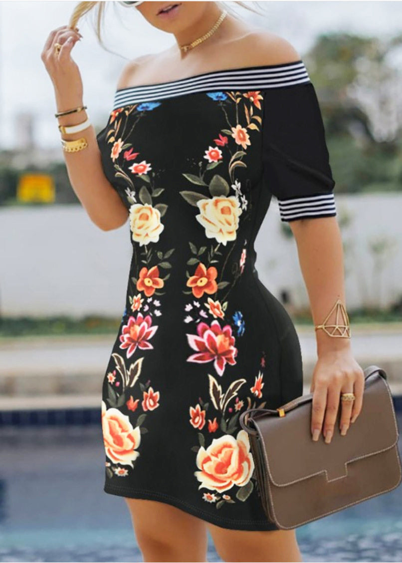 Robe Femme Enveloppante à Épaules Dénudées Style Estival 1