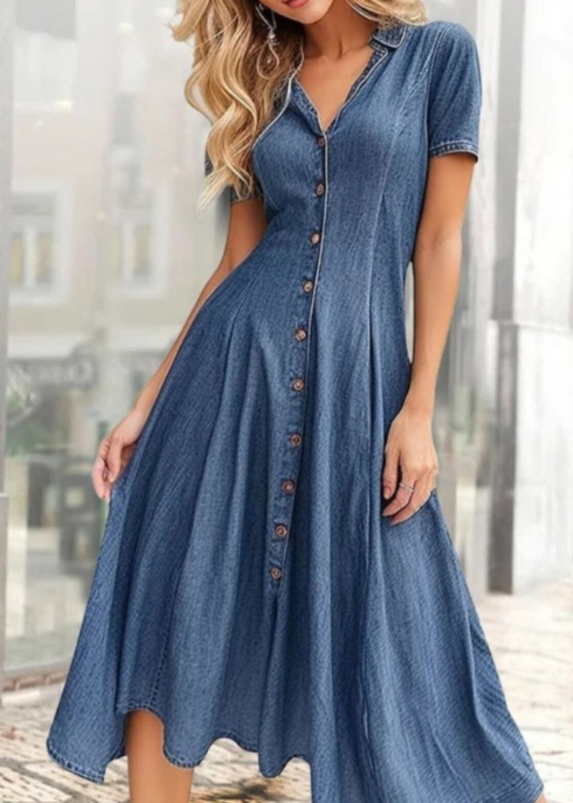 Robe Femme Ourlet Extra Large Style Asymétrique Été 1