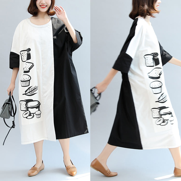 Robe Femme Oversize Patchwork Imprimée Automne 1