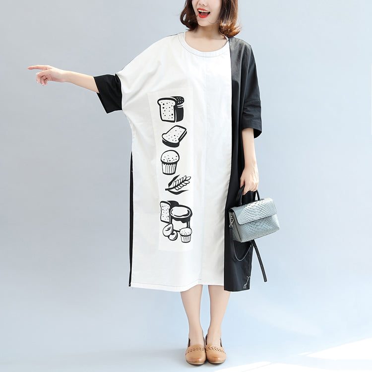 Robe Femme Oversize Patchwork Imprimée Automne 2
