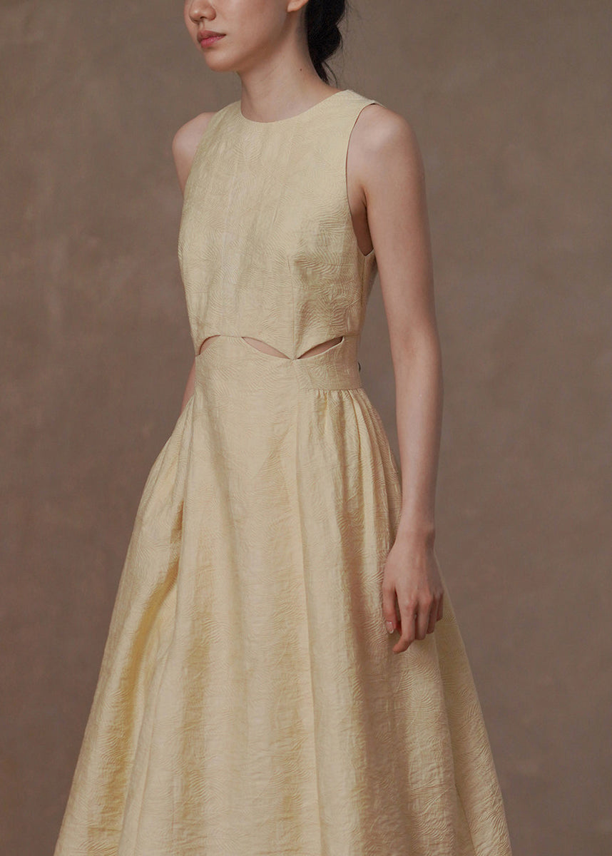 Robe Femme Sans Manches Jacquard Ajourée 3