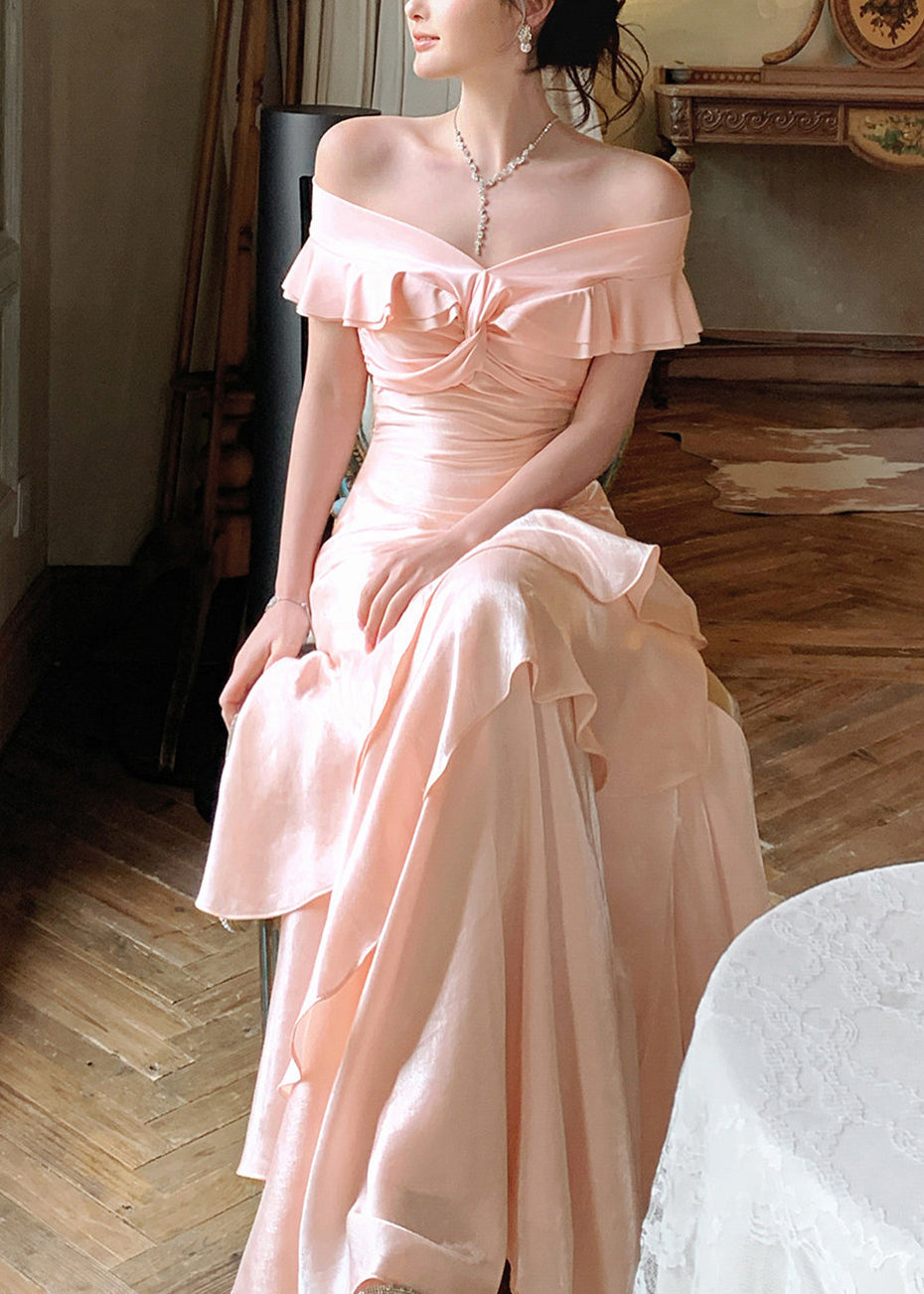 Robe Longue Asymétrique à Volants pour Femme 2