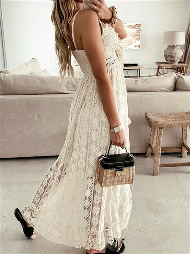 Robe Longue Bohème Sans Manches 3