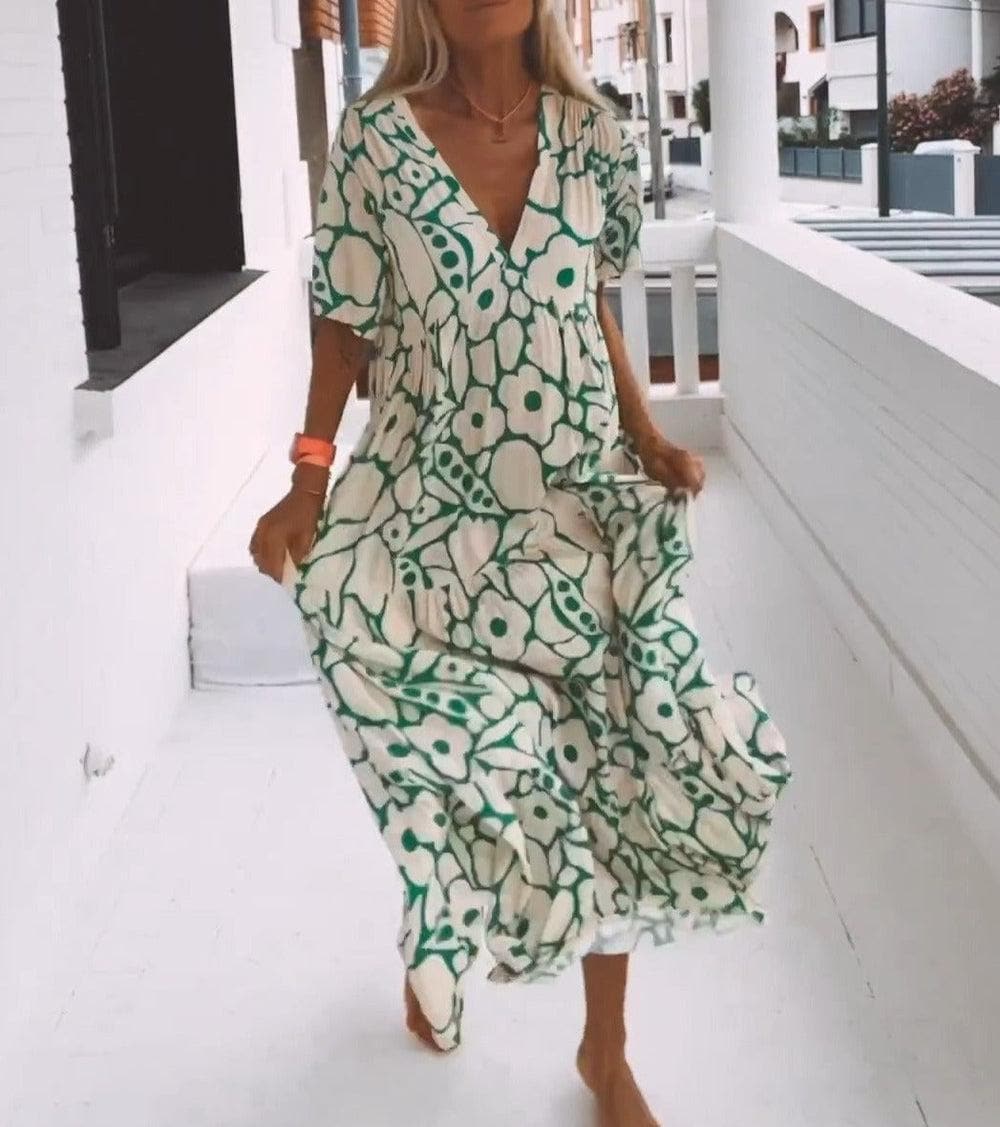 Robe Longue Femme Bohème à Fleurs Été 3