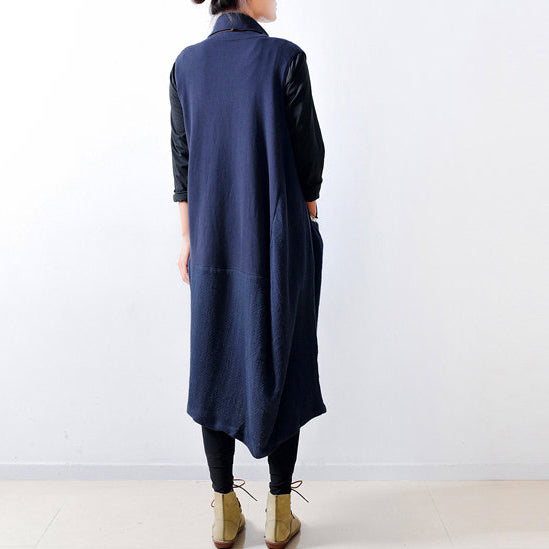 Robe Longue Femme Caftan Oversize à Manches Longues avec Fermeture Éclair 3