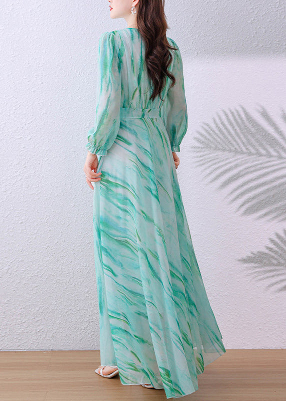 Robe Longue Femme Col En V Style Tunique Automnal 4