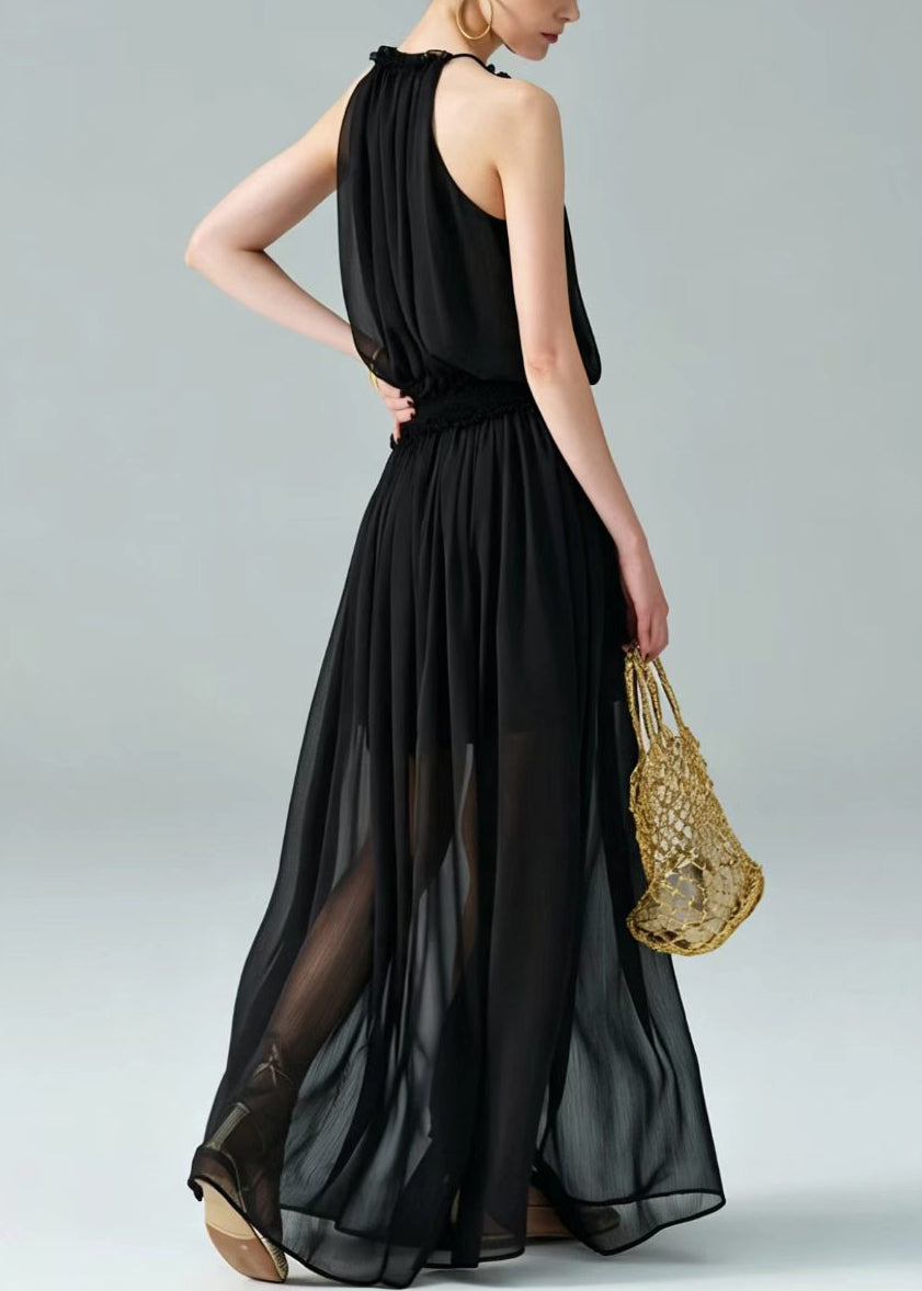 Robe Longue Femme Épaules Dénudées Col Licou Décontractée Été 3