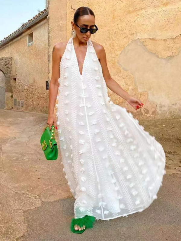 Robe Longue Femme Fleurie Maxi Tissu Léger 4