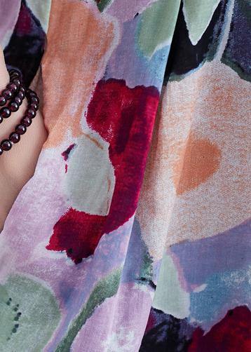 Robe Longue Femme Fleurie à Manches Mi-Longues pour Été 4