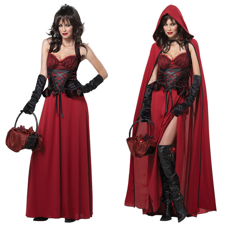Robe Longue Femme Maxi avec Cape à Capuche et Corset en Tissu Doux 0