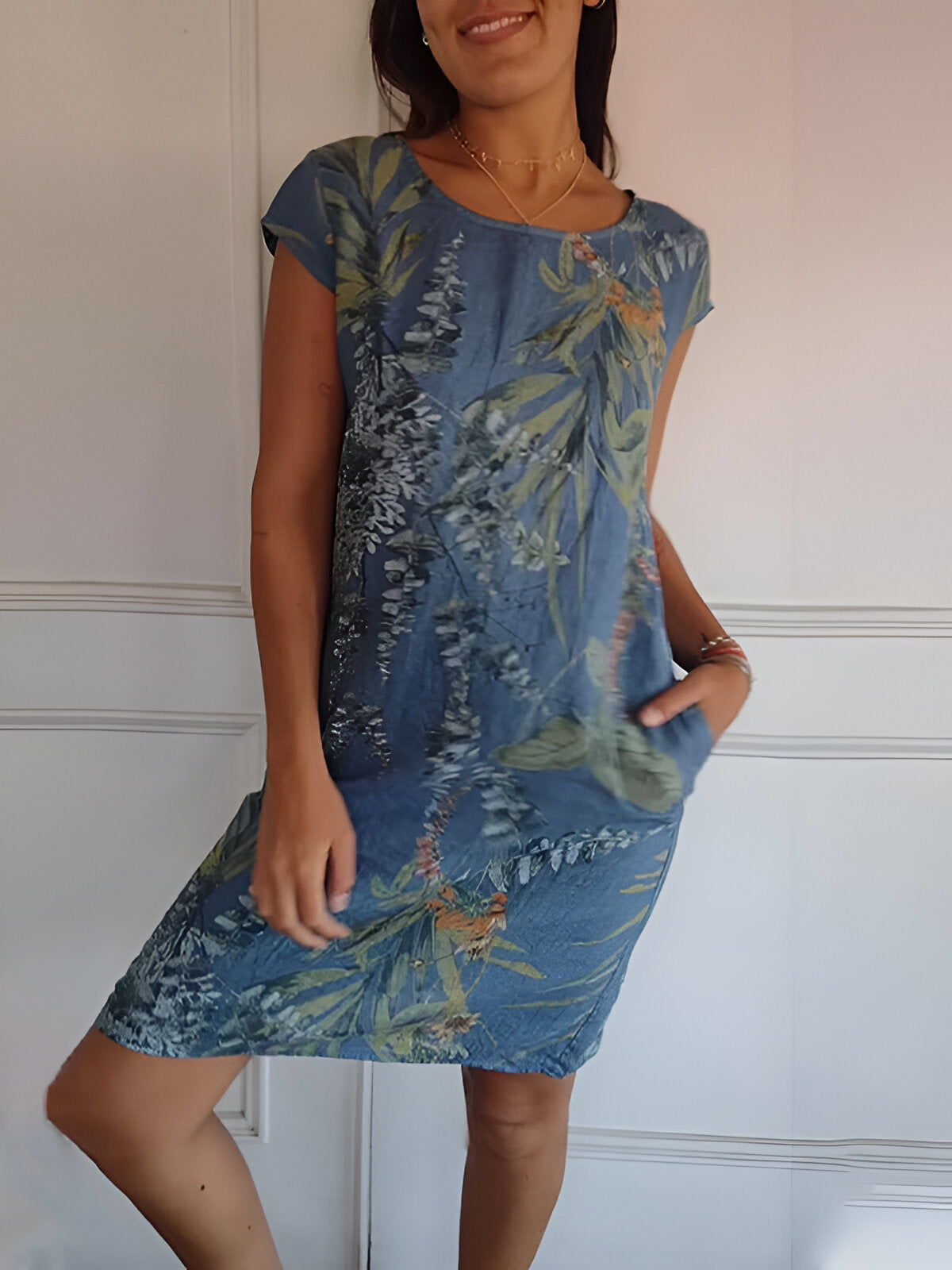 Robe Longue Femme Polyvalente Avec Encolure Ronde 1