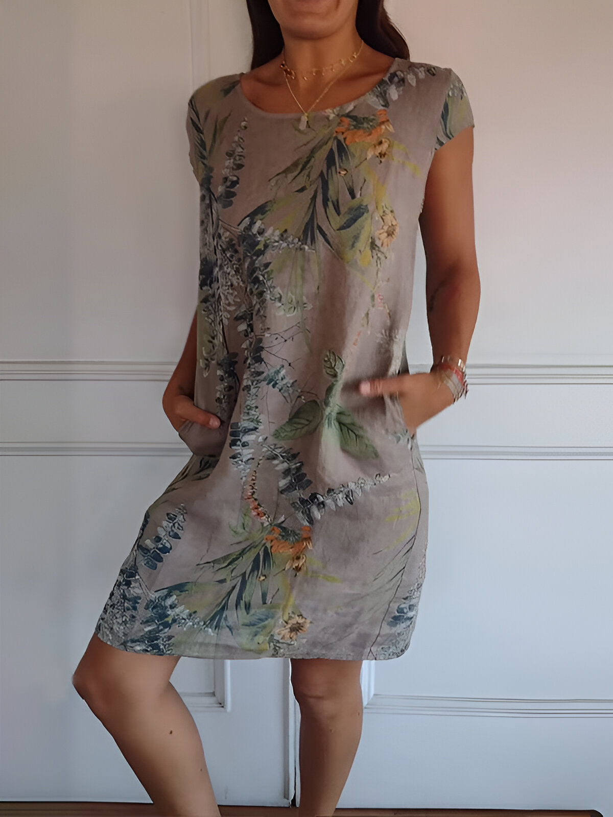 Robe Longue Femme Polyvalente Avec Encolure Ronde 2