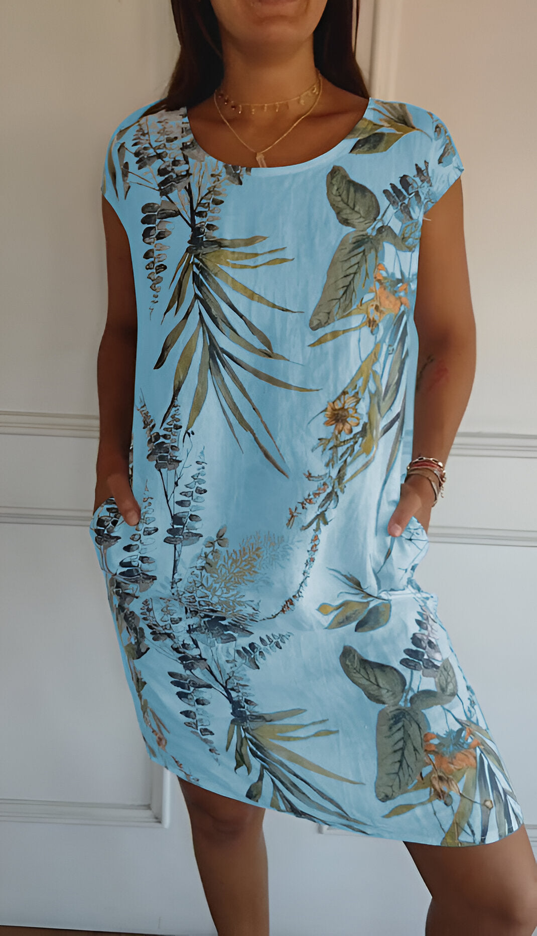 Robe Longue Femme Polyvalente Avec Encolure Ronde 7