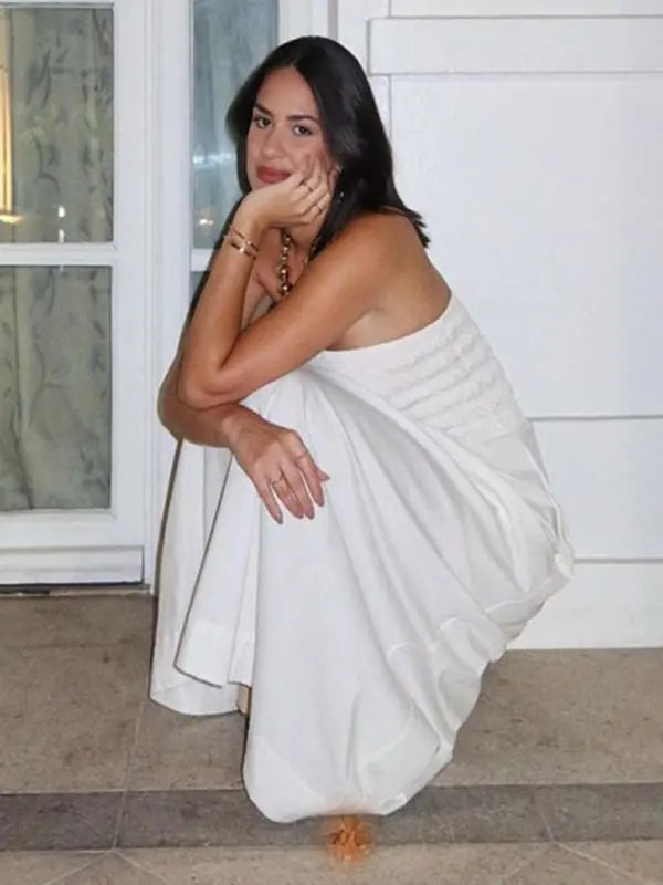 Robe Longue Femme Rayée Tube Polyester Été 6