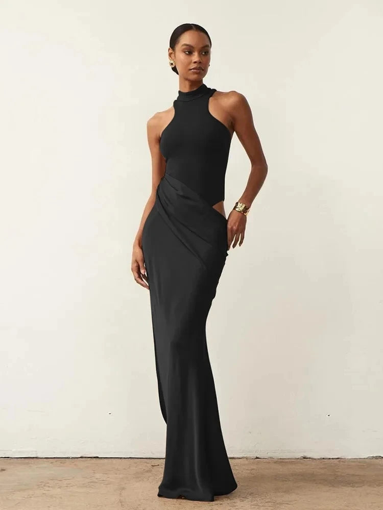 Robe Longue Femme Sans Manches Taille Haute Estivale 6