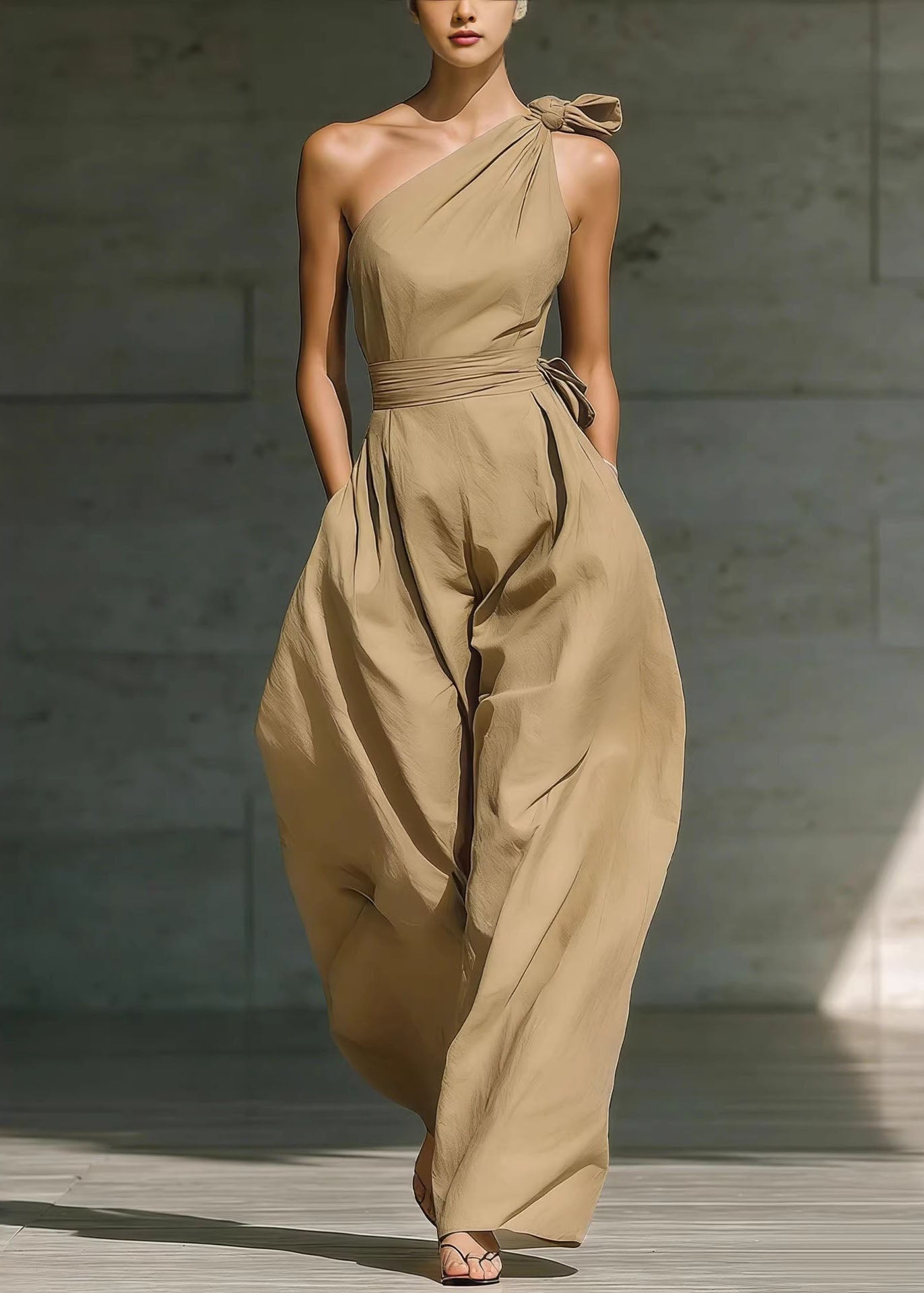 Robe Longue Femme Style Drapé 1