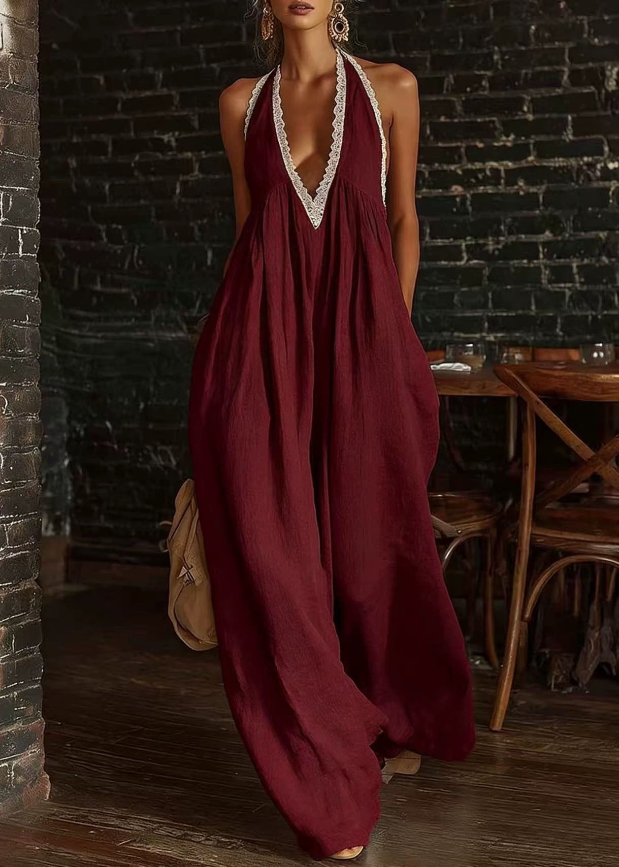 Robe Longue Femme Style Drapé 2